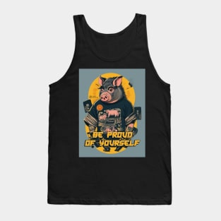 Be Proud Of Yourself Japanese Retro Boar Tank Top